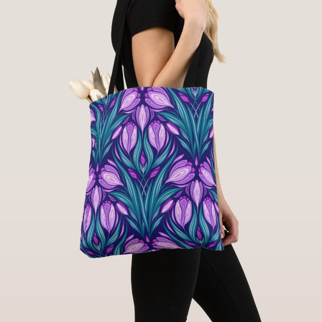Spring crocuses tote bag (Close Up)