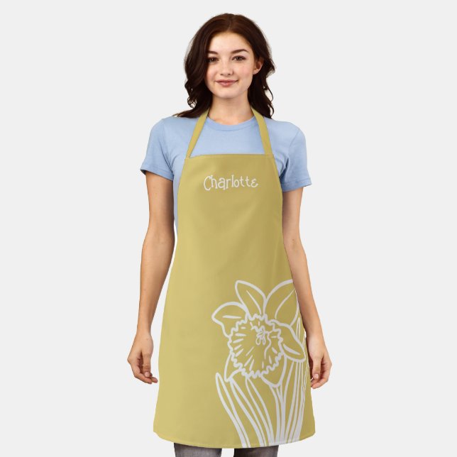 Spring Daffodil  Apron (Worn)