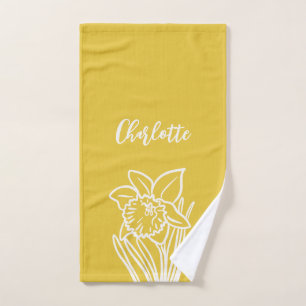 Spring Daffodil Bath Towel Set