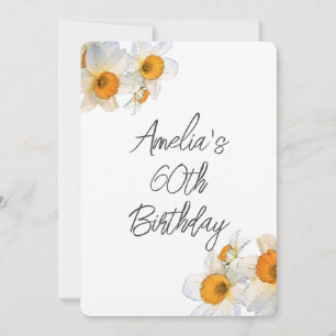Spring Daffodil Birthday Invitation