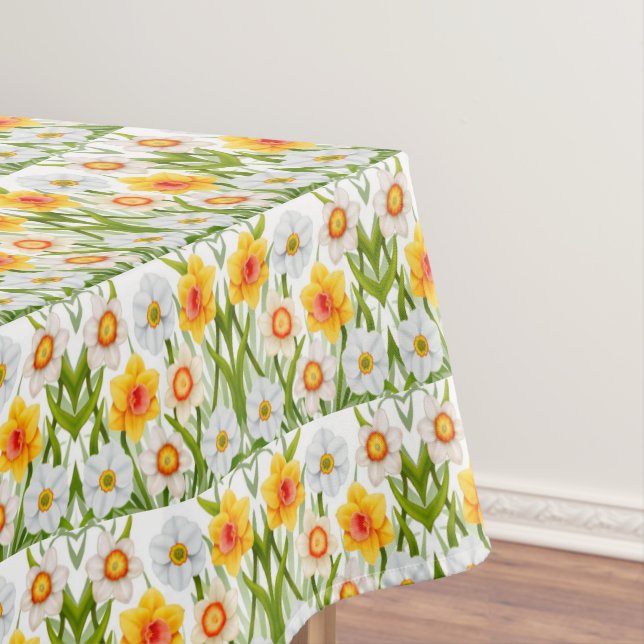 Spring Daffodil Garden Flowers Tablecloth (In Situ)