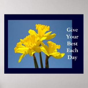 Spring Daffodils art print Give Your Best Each Day