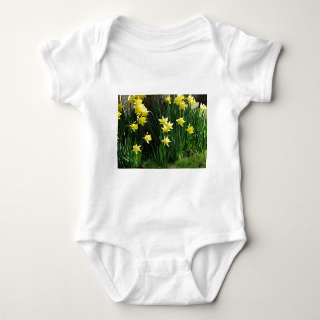 Spring Daffodils Baby Bodysuit (Front)