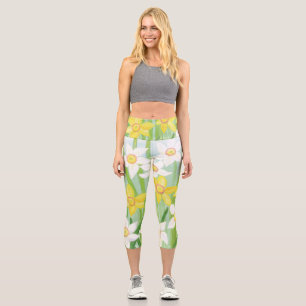 Spring Daffodils  Capri Leggings
