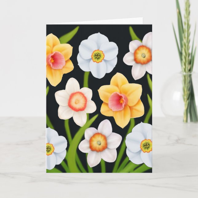 Spring Daffodils Card (Front)