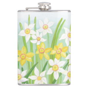 Spring Daffodils   Hip Flask