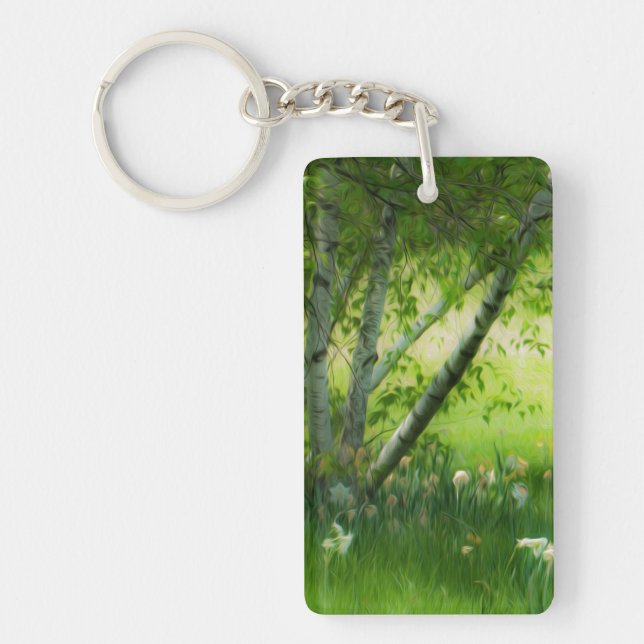 Spring Daffodils Key Ring (Front)