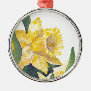 Spring Daffodils Metal Ornament