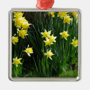 Spring Daffodils Metal Tree Decoration