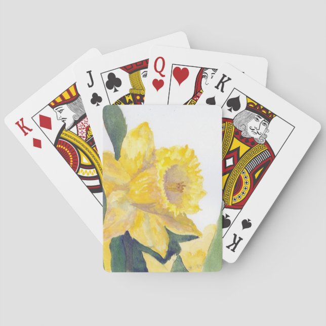 Spring Daffodils Playing Cards (Back)