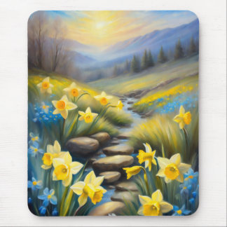 Spring Daffodils Smoky Mountains Wildflowers Mouse Pad
