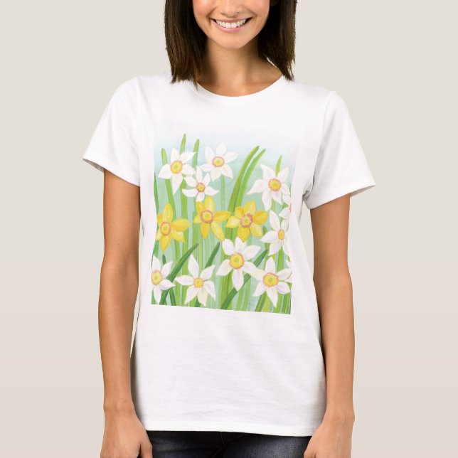 Spring Daffodils  T-Shirt (Front)