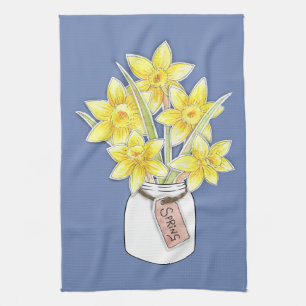 Spring Daffodils Tea Towel