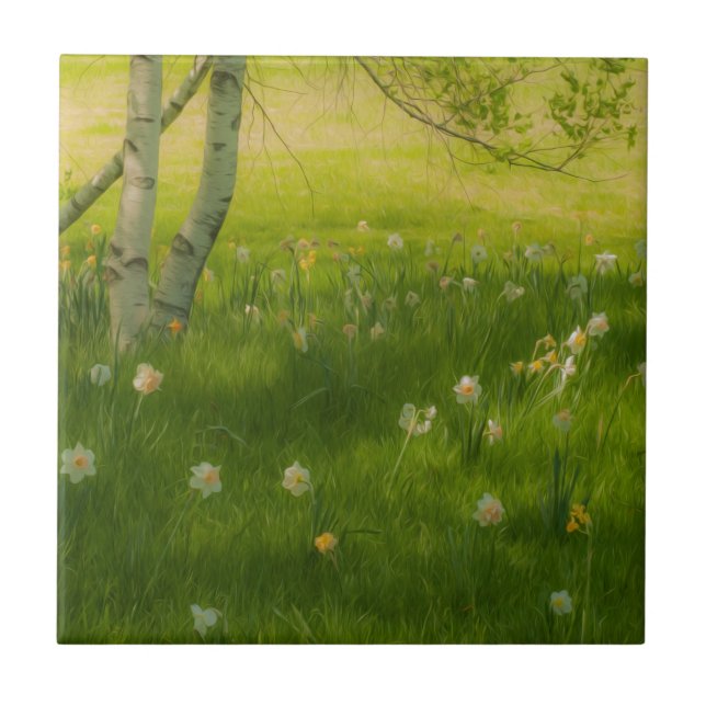 Spring Daffodils Tile (Front)