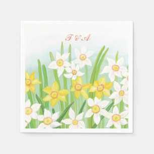 Spring Daffodils Wedding Napkin