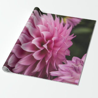 spring dahlia flower wrapping paper