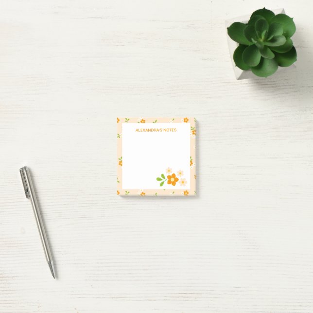 Spring Daisies Floral Bouquets Personalised Post-it Notes (Office)