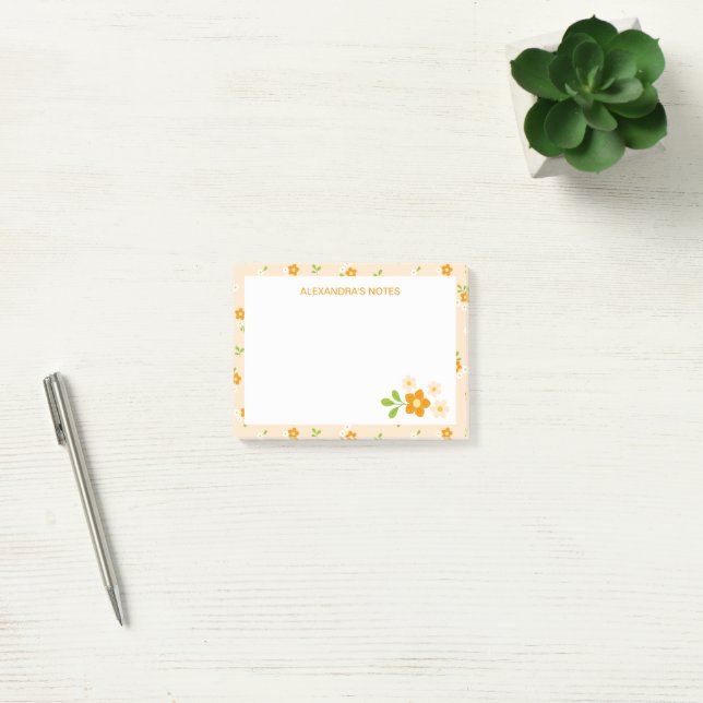 Spring Daisies Floral Bouquets Personalised Post-it Notes (Office)