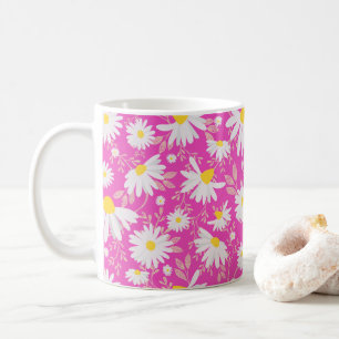 Spring Daisies -Pink Coffee Mug