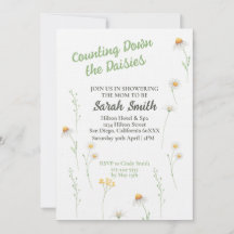 Spring Daisy Baby Shower Invite