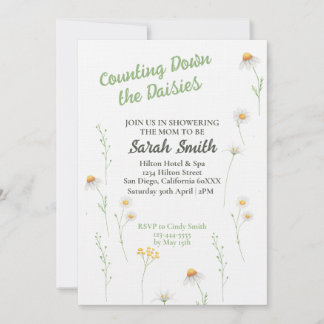 Spring Daisy Baby Shower Invite
