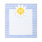 Spring Daisy; Blue Chevron Pattern