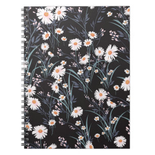 Spring Daisy Floral Seamless Design Notebook