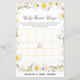 Spring Daisy Flower Baby Shower Game