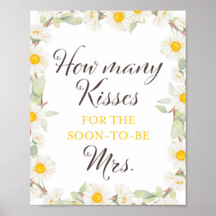 Spring Daisy Themed Bridal   Baby Shower Sign