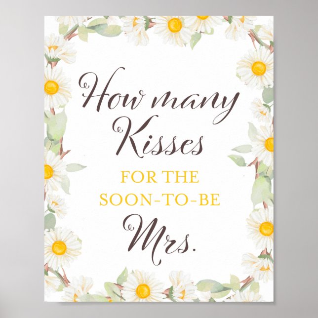 Spring Daisy Themed Bridal | Baby Shower Sign (Front)