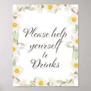 Spring Daisy Themed Bridal   Baby Shower Sign