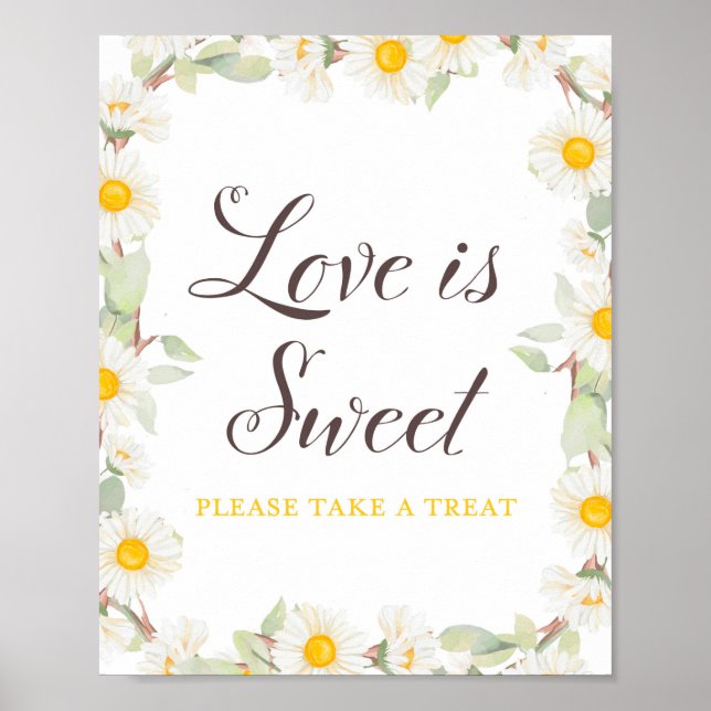 Spring Daisy Themed Bridal | Baby Shower Sign (Front)