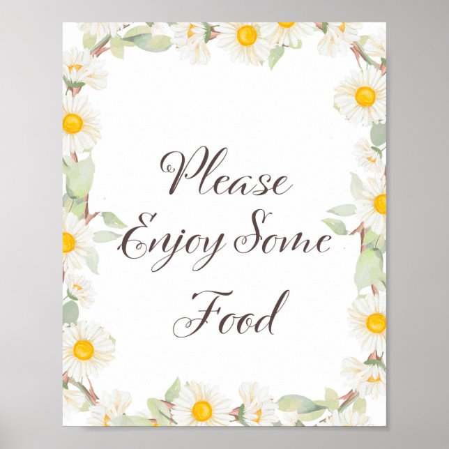 Spring Daisy Themed Bridal | Baby Shower Sign (Front)