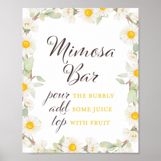 Spring Daisy Themed Bridal | Baby Shower Sign (Front)
