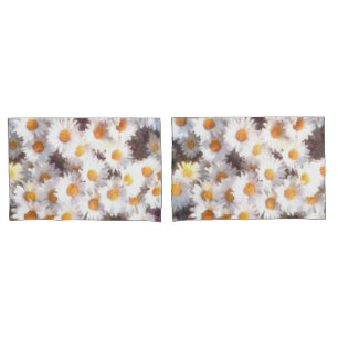 Spring Daisy Wildflower Watercolor Pillowcase