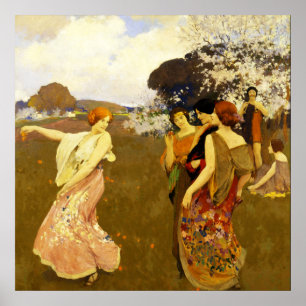 Spring dance, Arthur F. Mathews  Poster