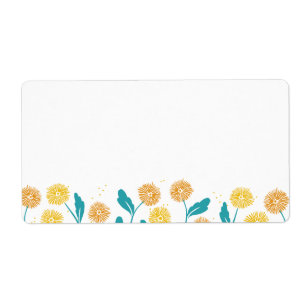 Spring Dandelion Flowers and Leaves Design