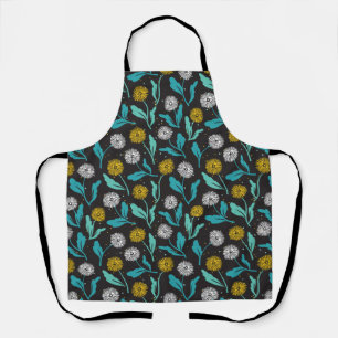 Spring Dandelion Flowers and Leaves Design Apron