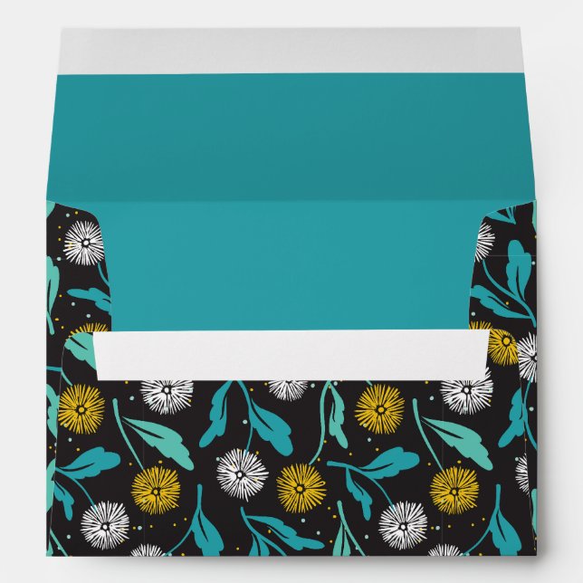 Spring Dandelion Flowers and Leaves Design Envelope (Back (Bottom))
