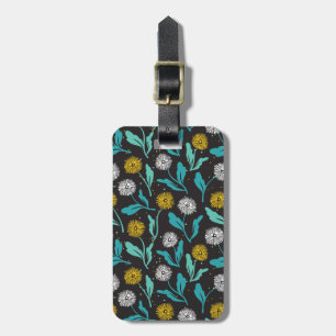 Spring Dandelion Flowers and Leaves Design Luggage Tag