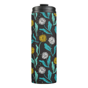 Spring Dandelion Flowers and Leaves Design Thermal Tumbler