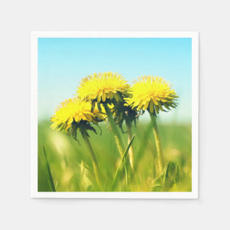 Spring dandelions napkin