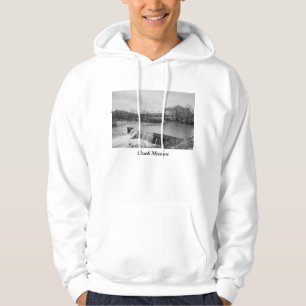 Spring Day At Ozark Mill Grayscale Hoodie