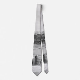 Spring Day At Ozark Mill Grayscale Neck Tie