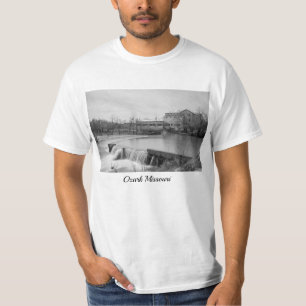 Spring Day At Ozark Mill Grayscale T-Shirt