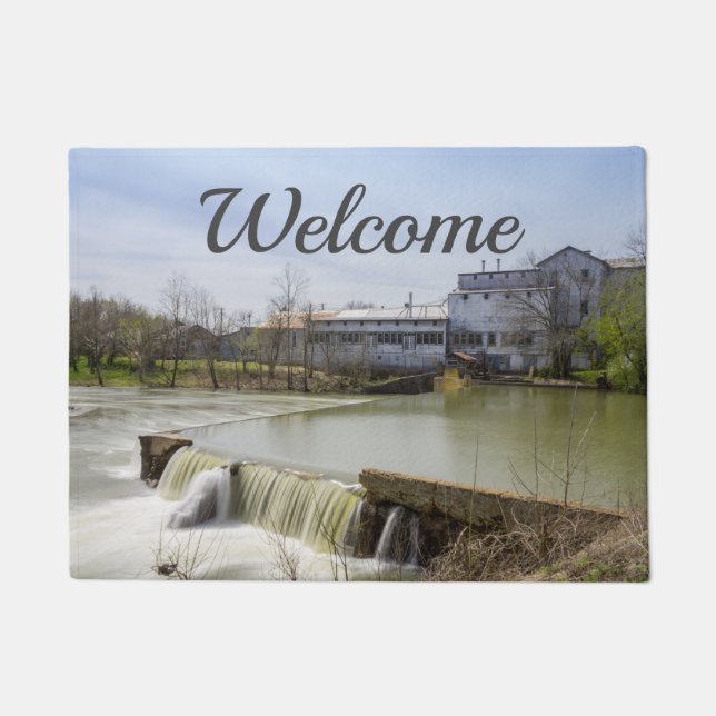 Spring Day At Ozark Mill Welcome Doormat (Front)