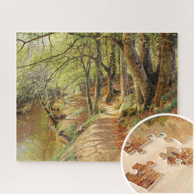 Spring day in the forest by Peder Mork Monsted Jigsaw Puzzle (Creator Uploaded)