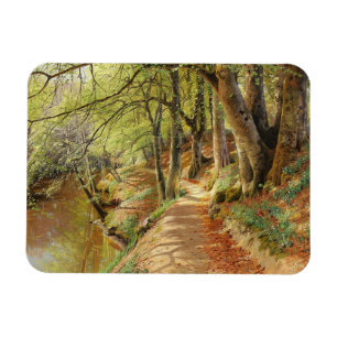 Spring day in the forest by Peder Mork Monsted Magnet