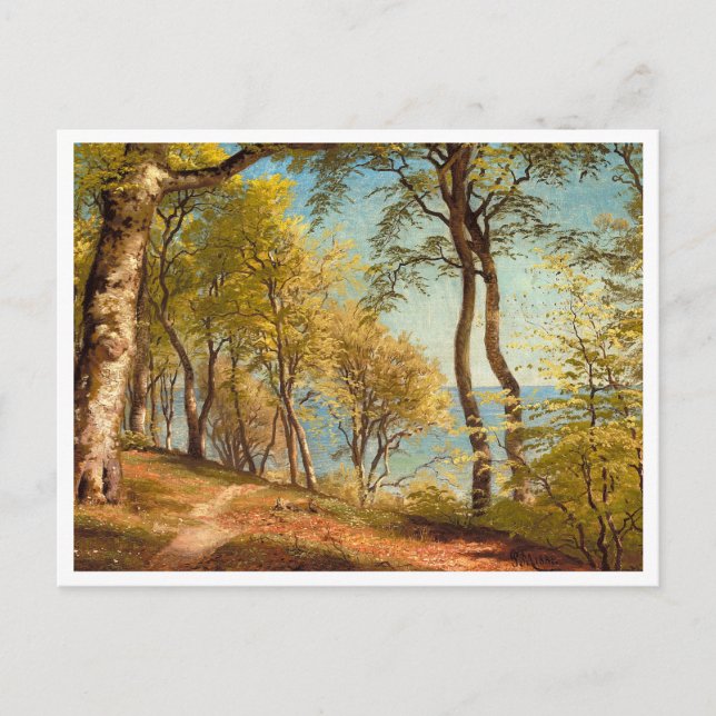 Spring day in the forest by Peder Mork Monsted Postcard (Front)