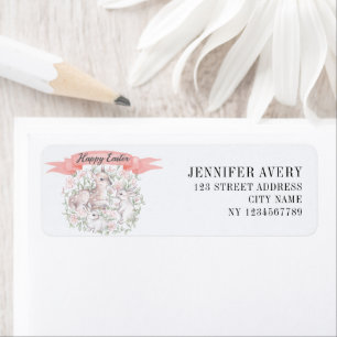 Spring Deer Bunny Easter Return Address Label